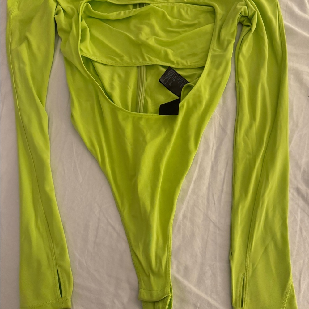 Mugler Vibrant Lime Bodysuit